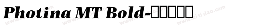 Photina MT Bold字体转换